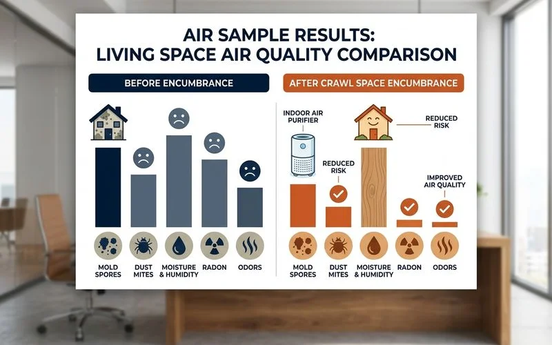 Air quality before and after encapsulation