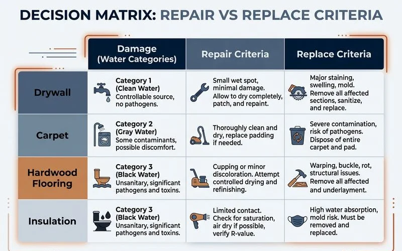 Repair vs replace decision matrix