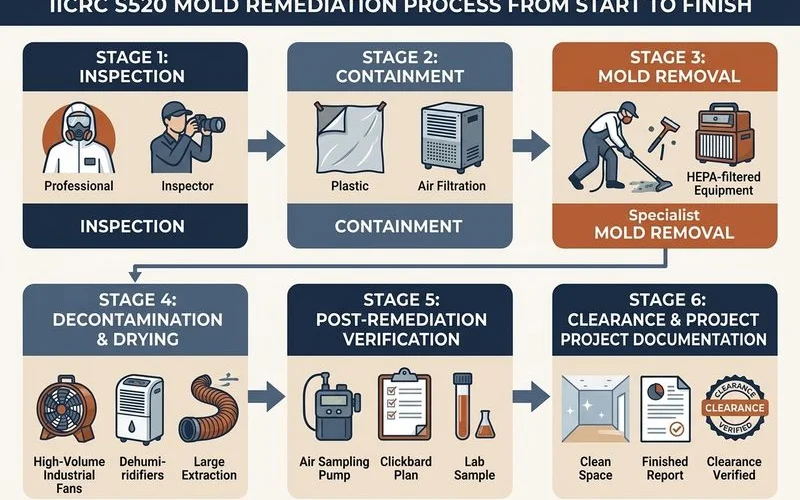 IICRC S520 process flow chart