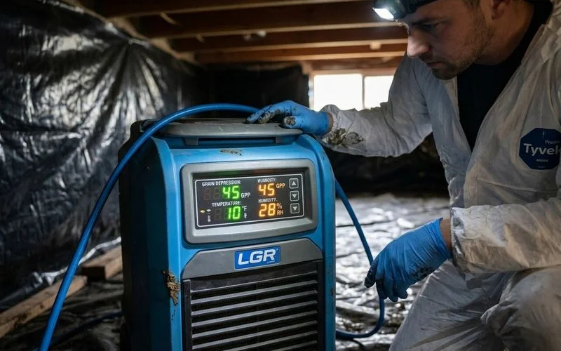 LGR dehumidifier display