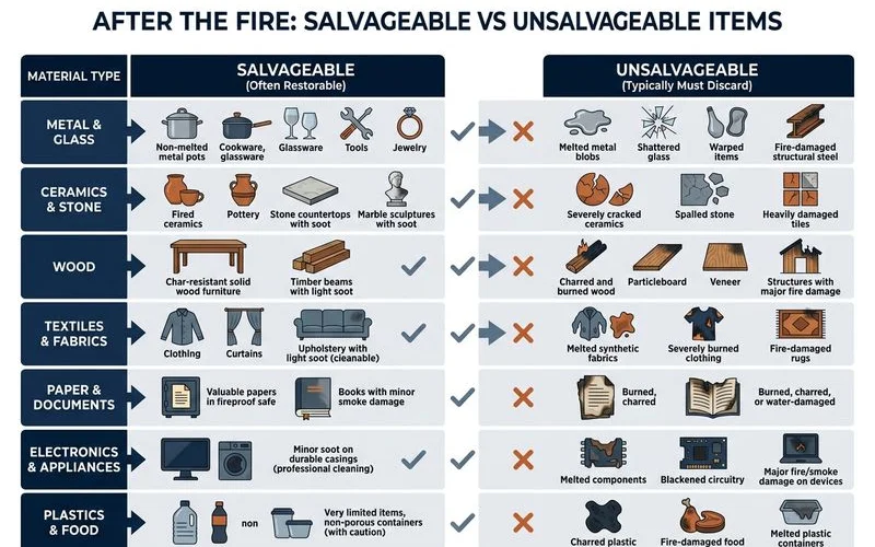 Salvageable vs unsalvageable items