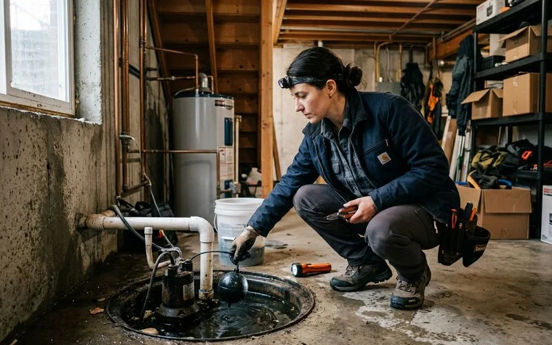 Sump pump inspection before storm season